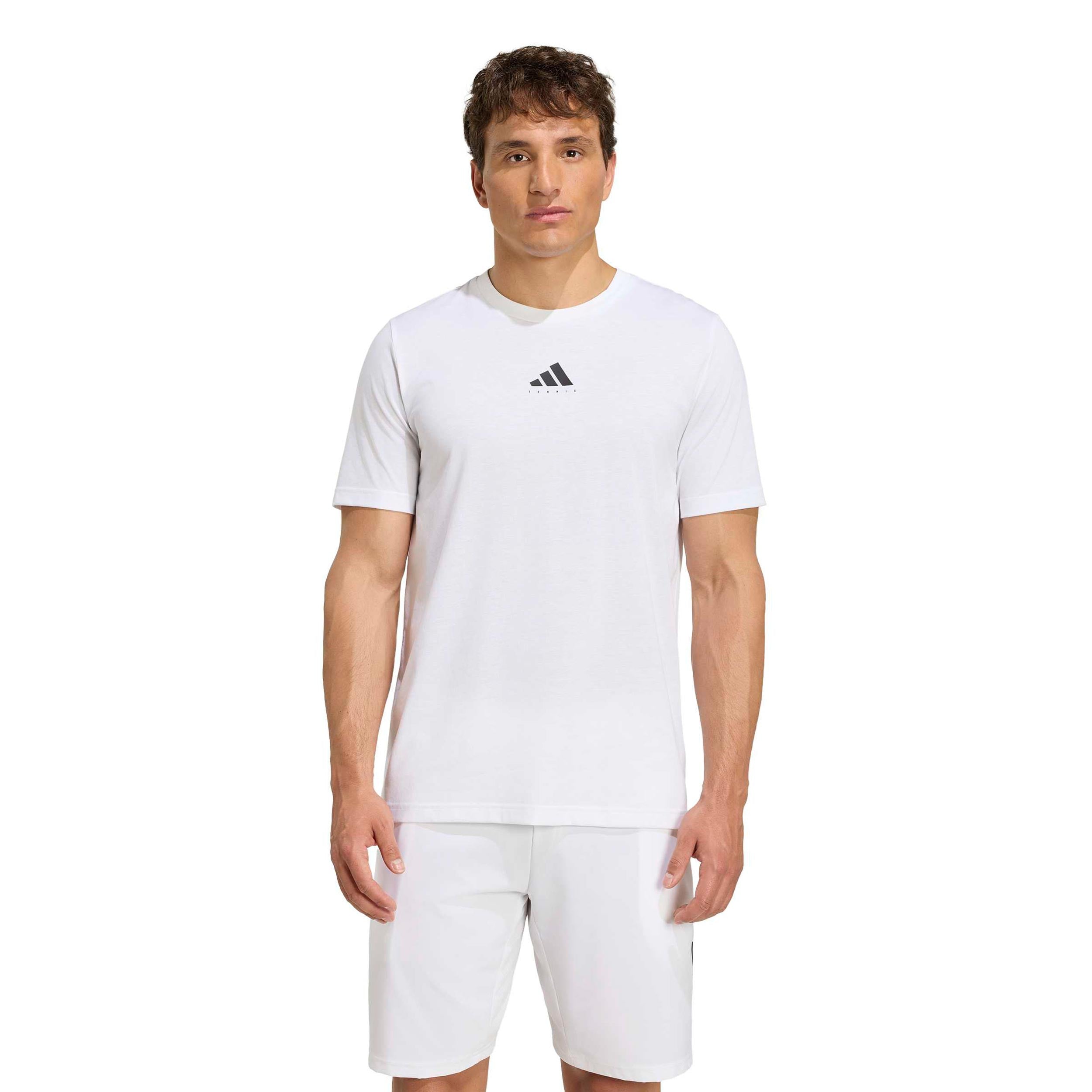 adidas T-shirt Hommes - blanc, multicouleur