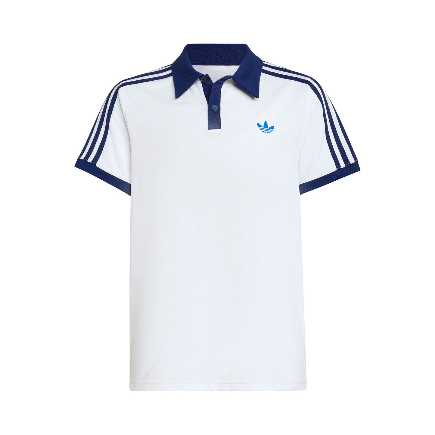 adidas Classics Polo Enfants - blanc, bleu foncé