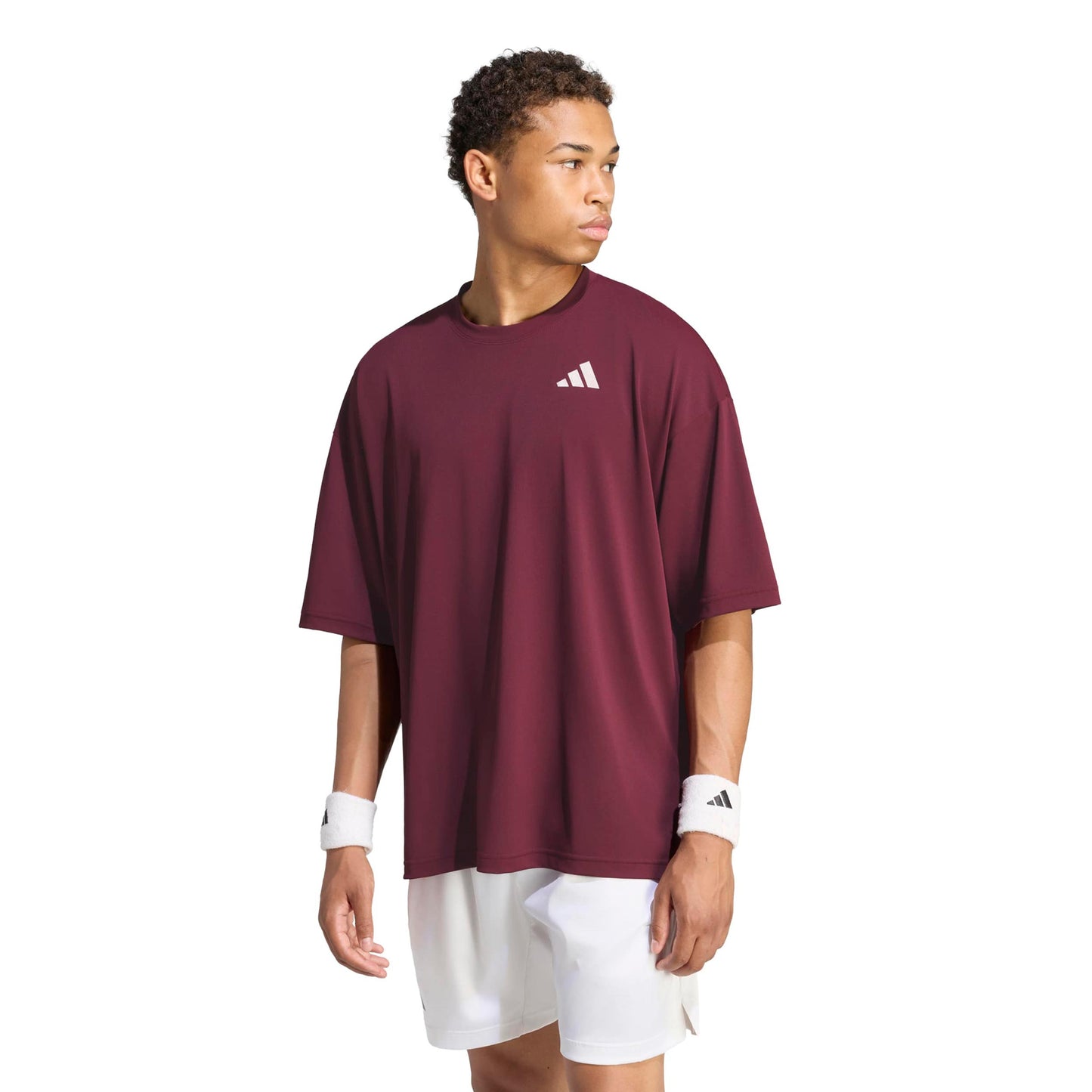 adidas Oversized T-shirt Hommes - rouge vin