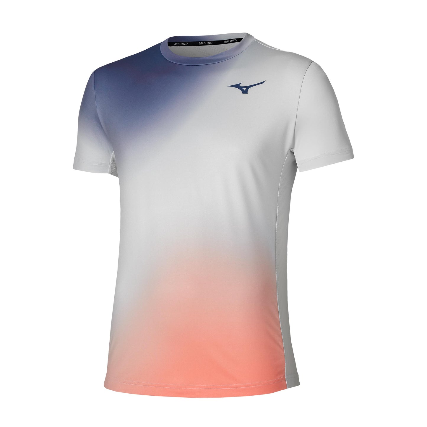Mizuno Graphic T-shirt Hommes - gris clair, corail
