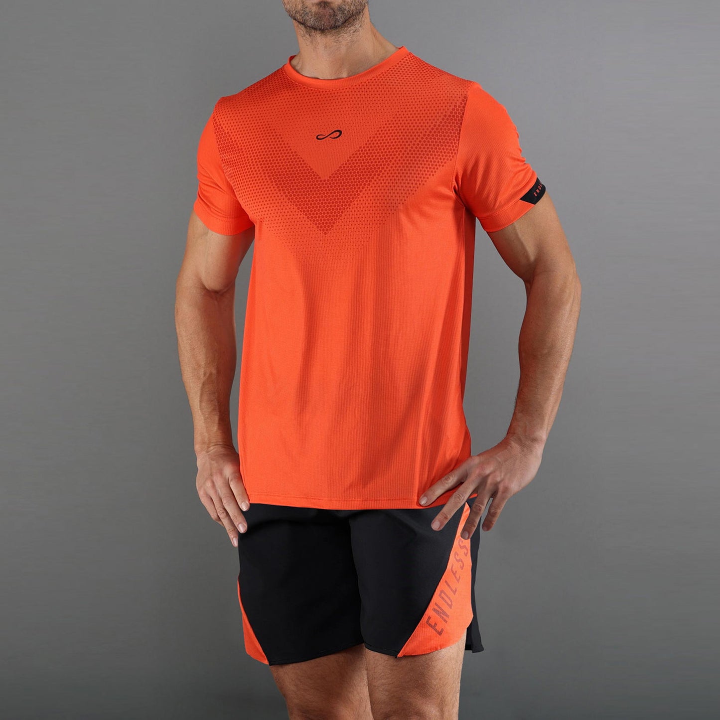 Endless ACE PEAK T-shirt Hommes - orange, noir