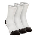 Performance Tech Crew Chaussettes de sport Pack de 3 Unisex - blanc, gris foncé