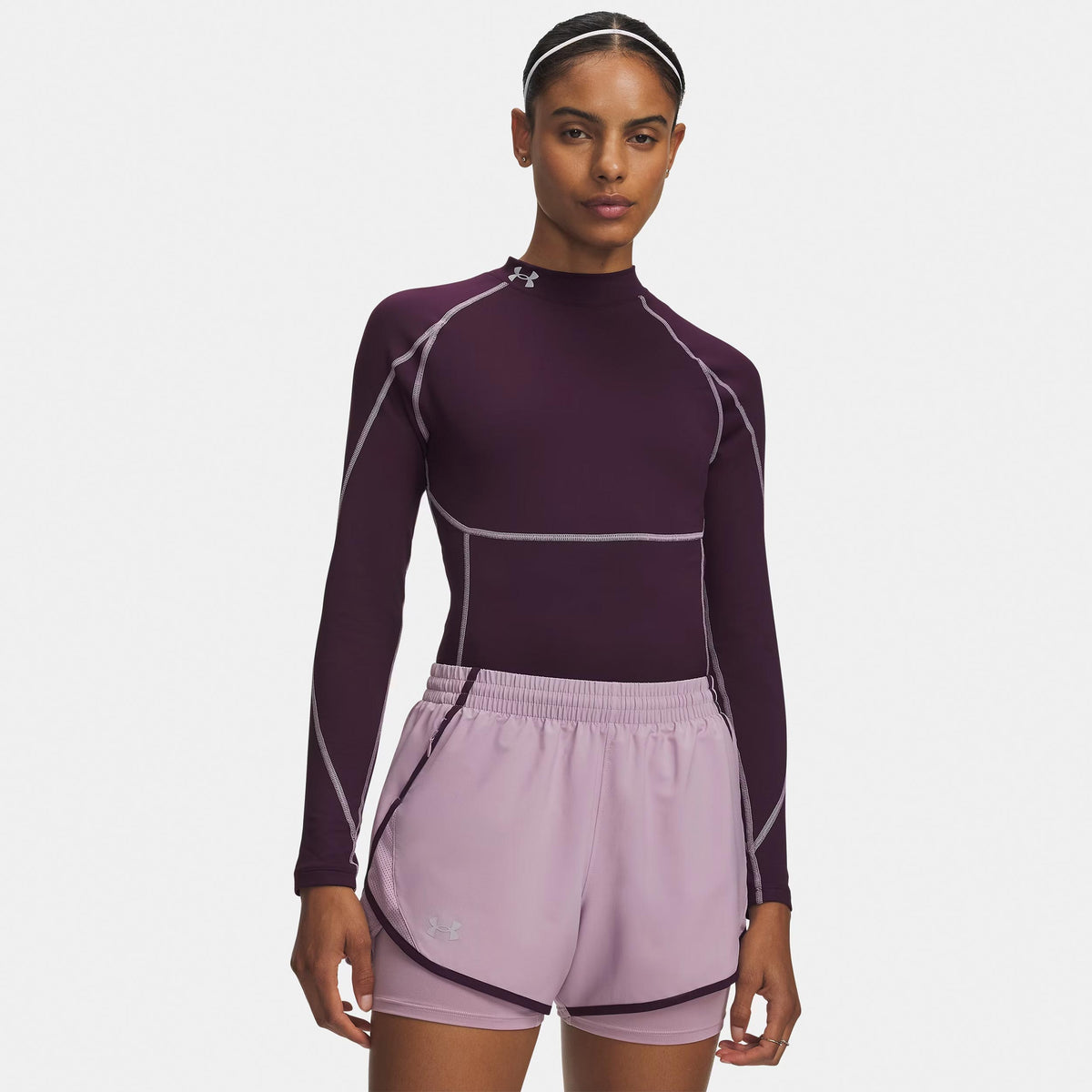 Under Armour ColdGear Elite Haut manches longues Femmes - lilas, argent