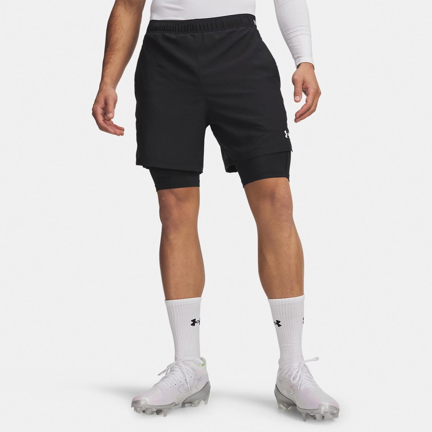 Under Armour Vanish Woven 2.0 2n1 Shorts Hommes - noir, blanc