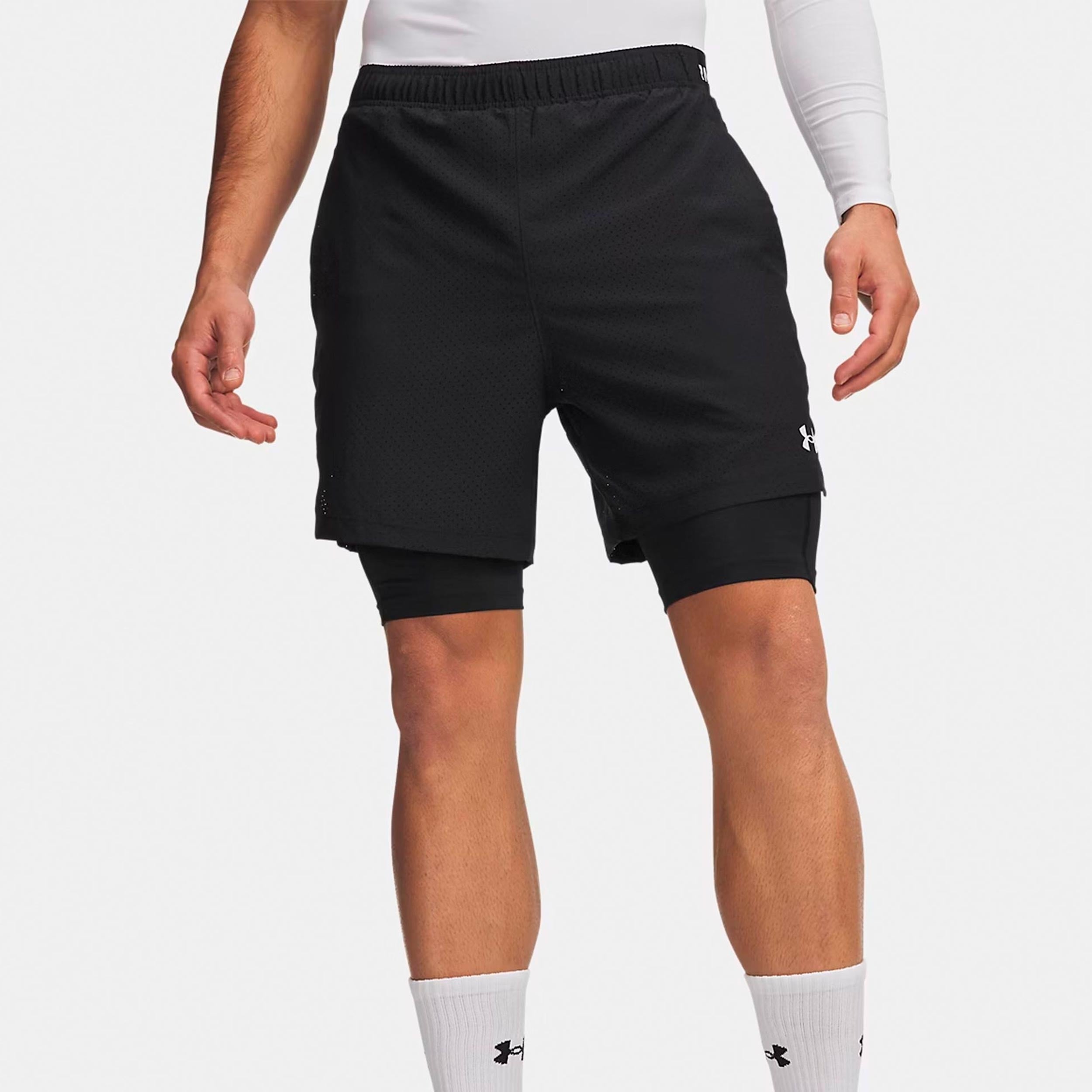 Under Armour Vanish Woven 2.0 2n1 Shorts Hommes - noir, blanc