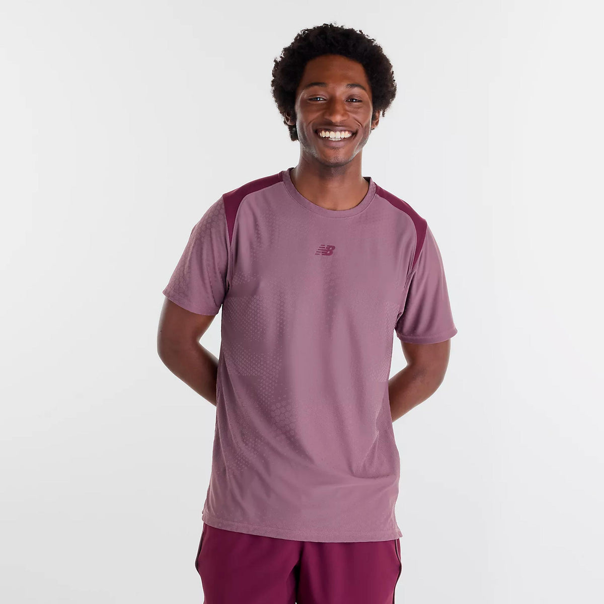 New Balance Tournament T-shirt Hommes - rouge vin