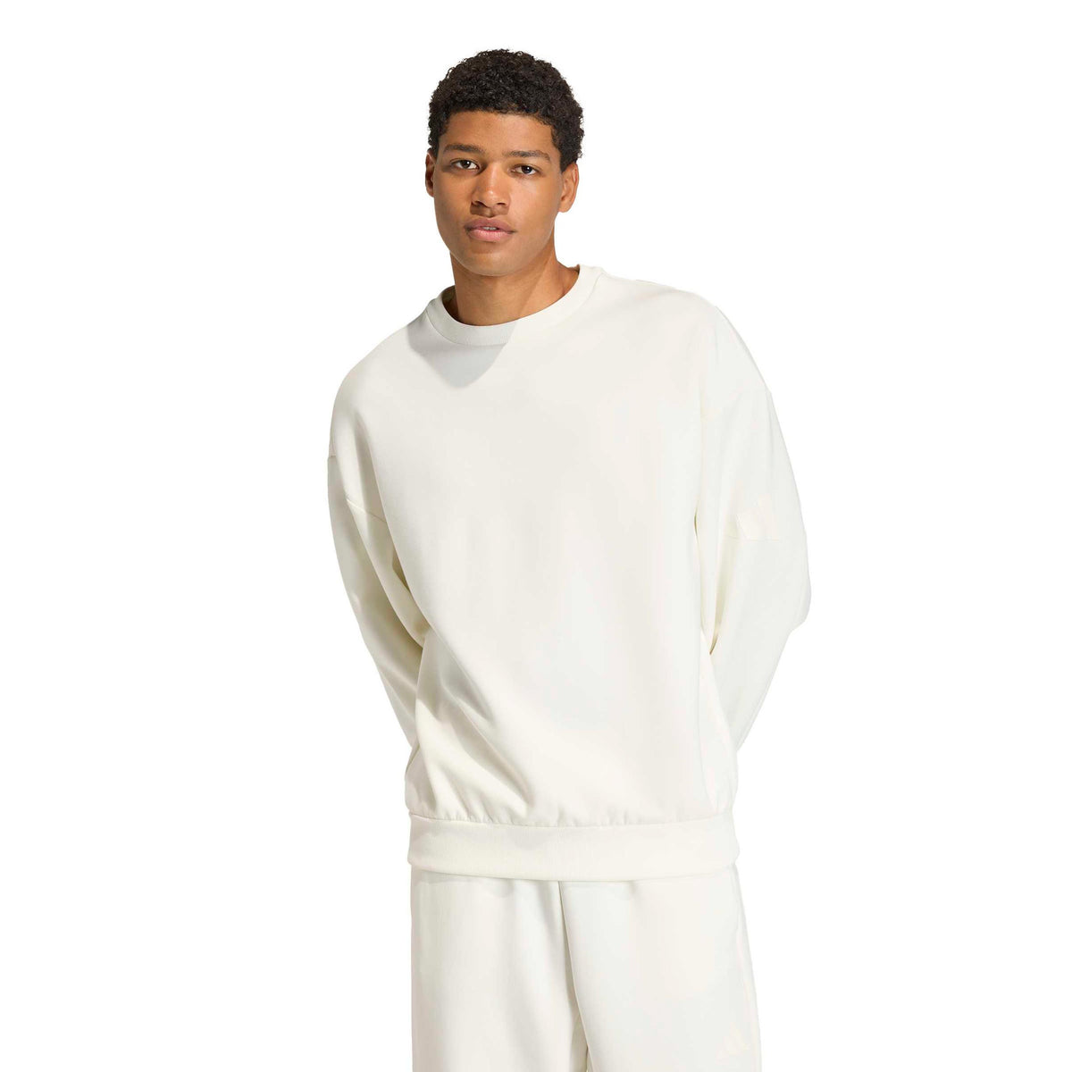 adidas Soft Lux Crew Sweat-shirt Hommes - blanc cassé