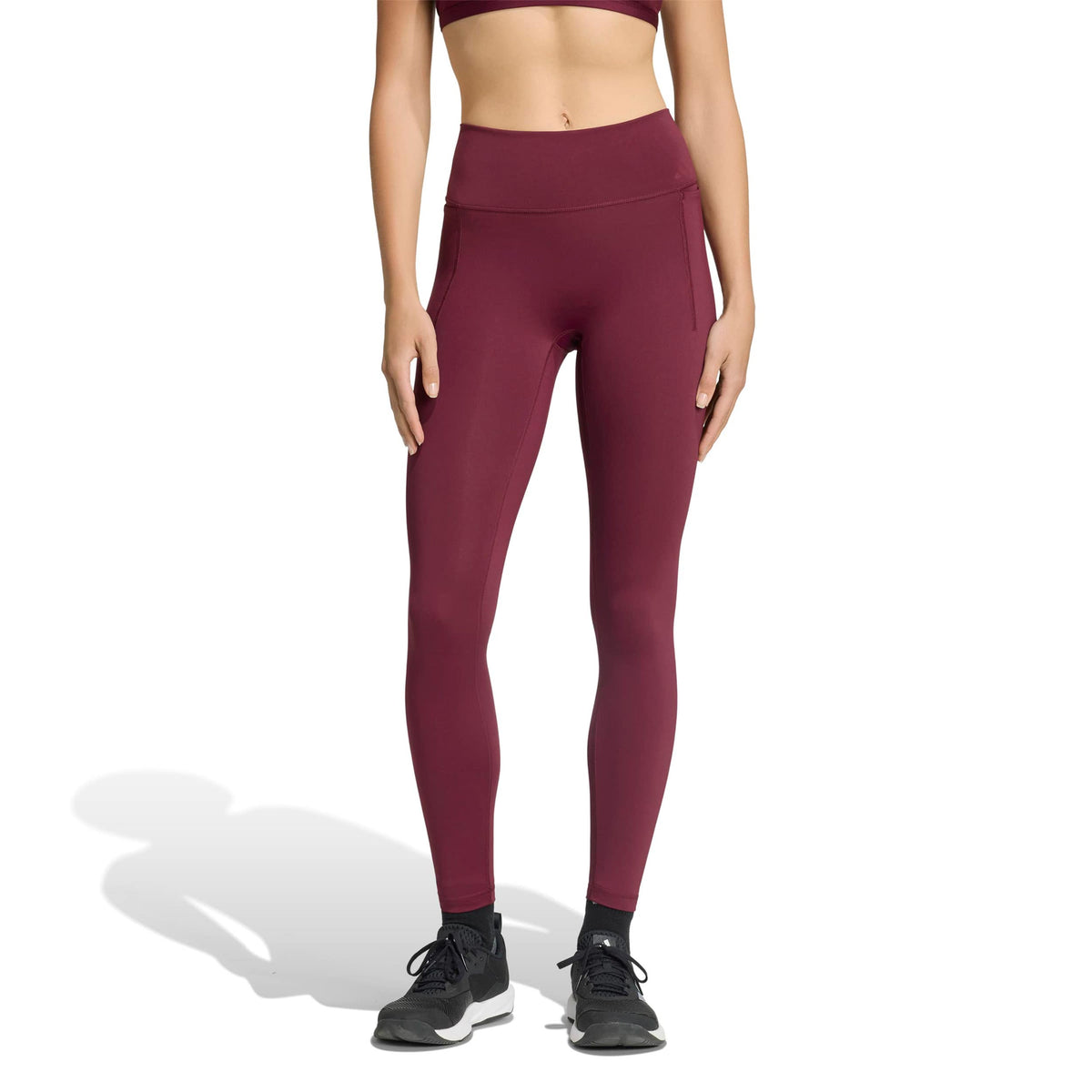 adidas Optime 1/1 Collant tight Femmes - rouge vin