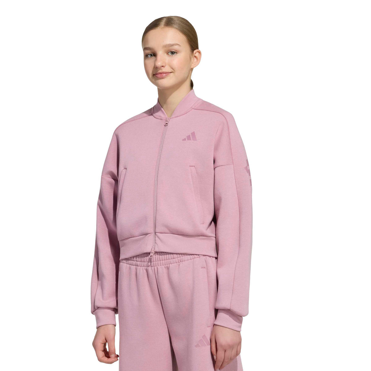 adidas 3Stripes Gilet en coton Filles - vieux rose