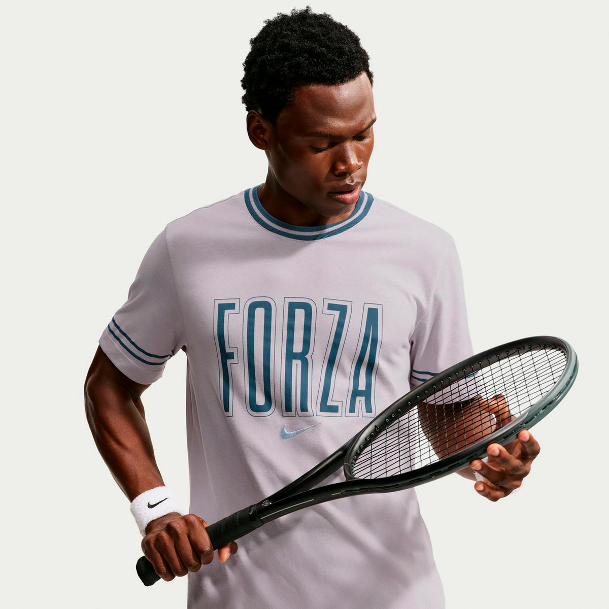 Nike Court T-shirt Hommes - gris, lilas
