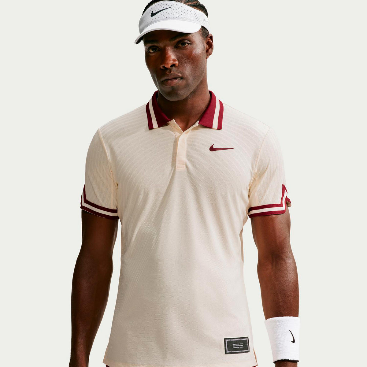 Nike Jannik Sinner Court Slam Polo Hommes - crème, rouge vin