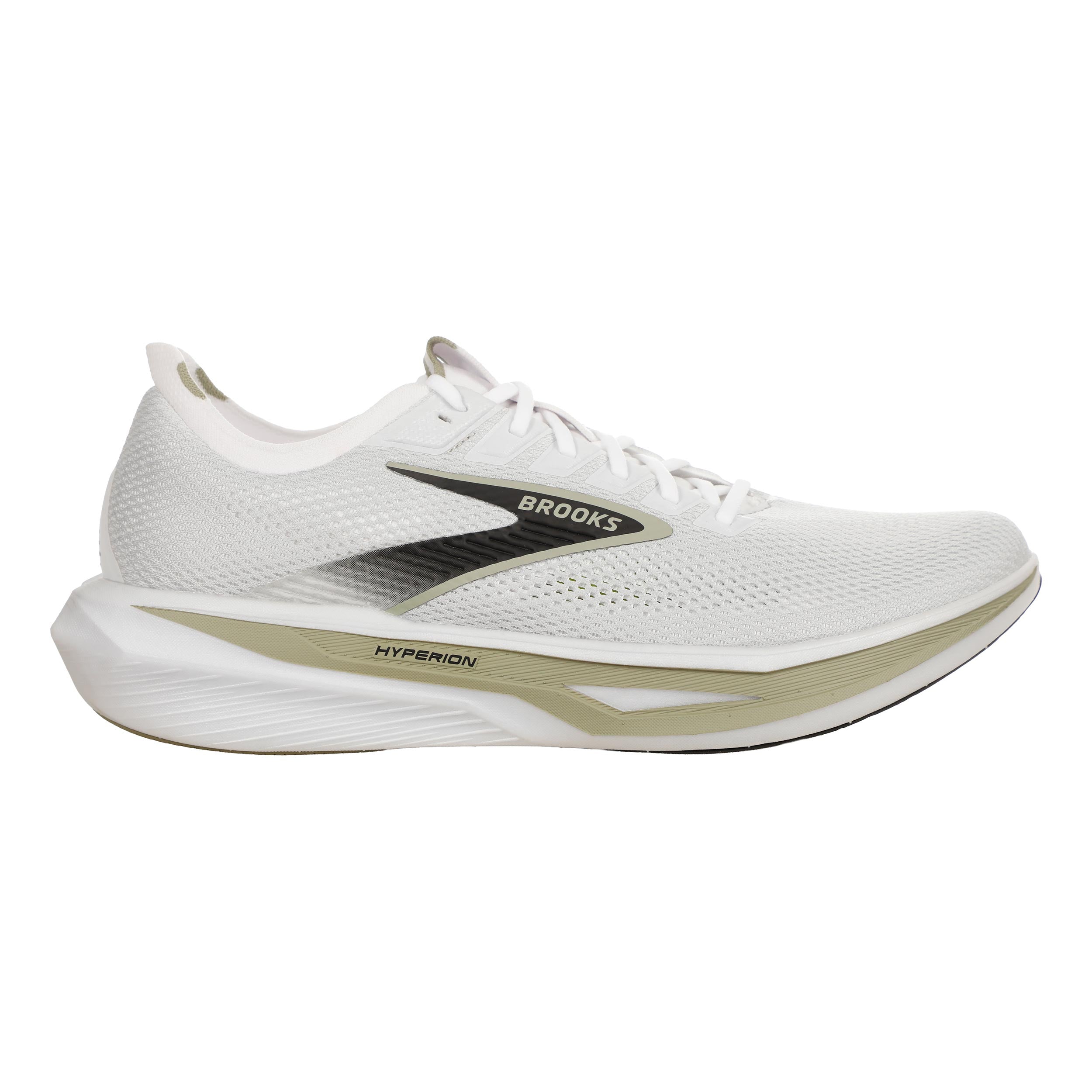 Brooks Hyperion 3 Chaussure de running sans stabilisateurs Hommes - blanc, vert olive