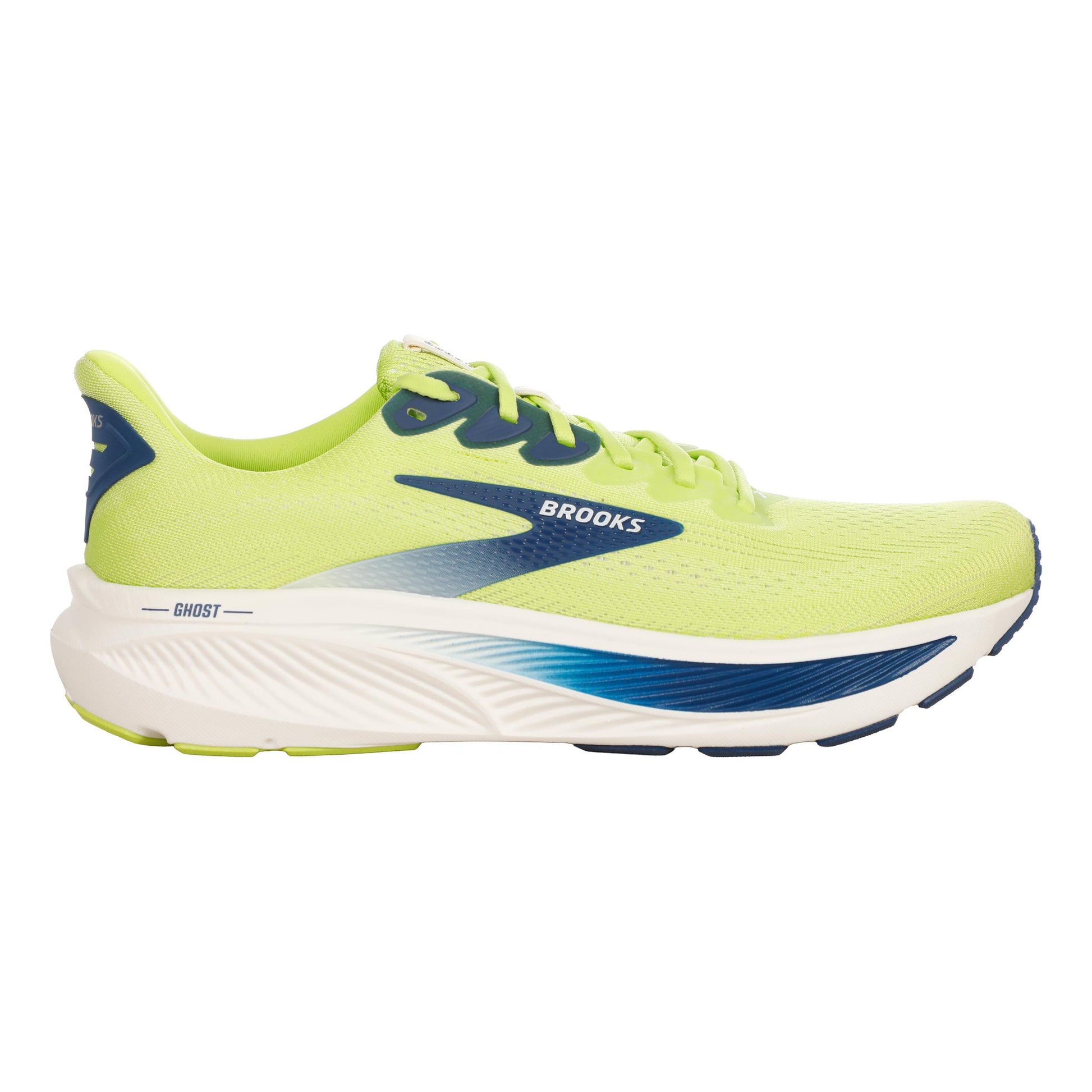 Brooks Ghost 17 Chaussure de running sans stabilisateurs Hommes - jaune lemon, bleu