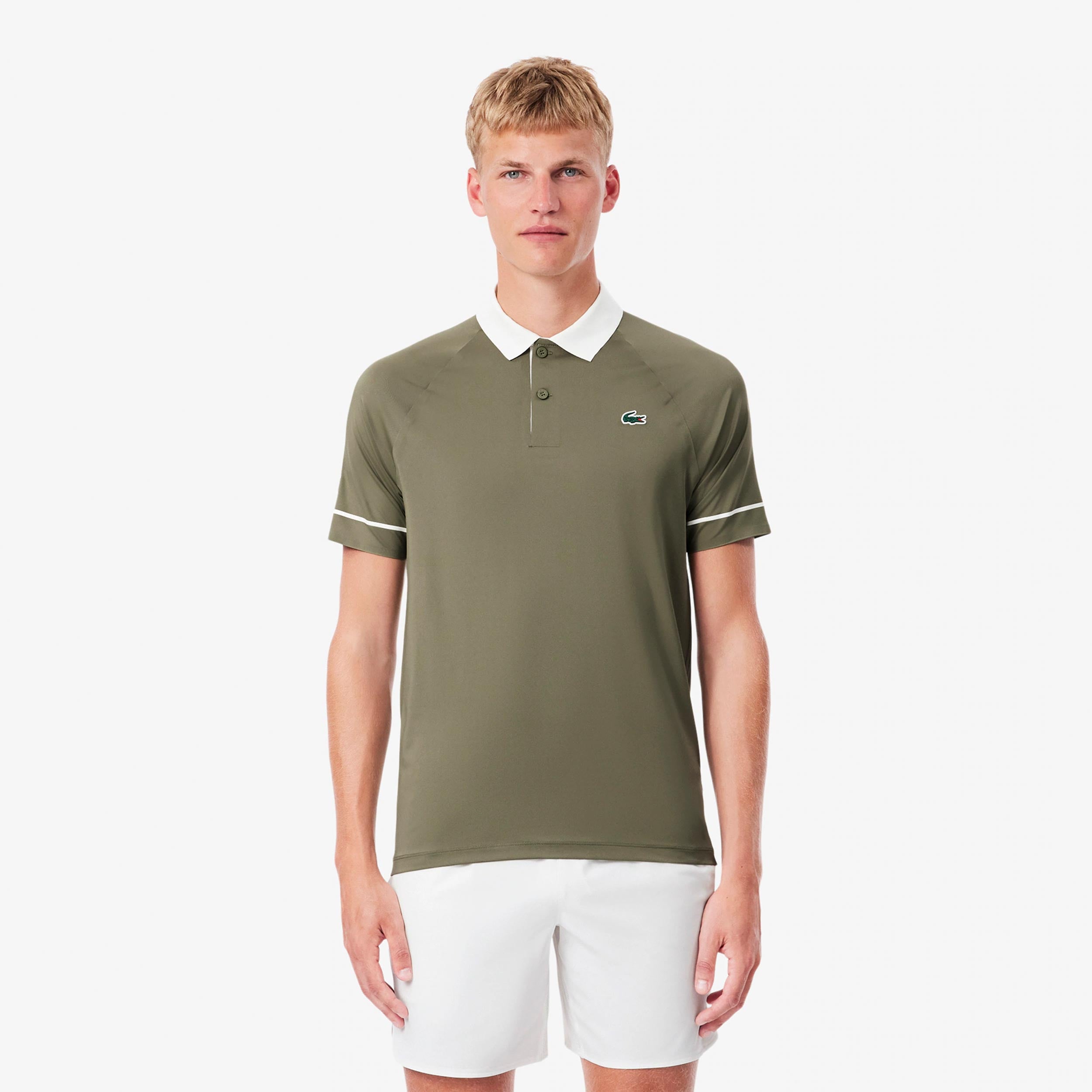 Polo Hommes - kaki, blanc | Tennis-Point