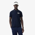 Polo Hommes - bleu foncé, blanc