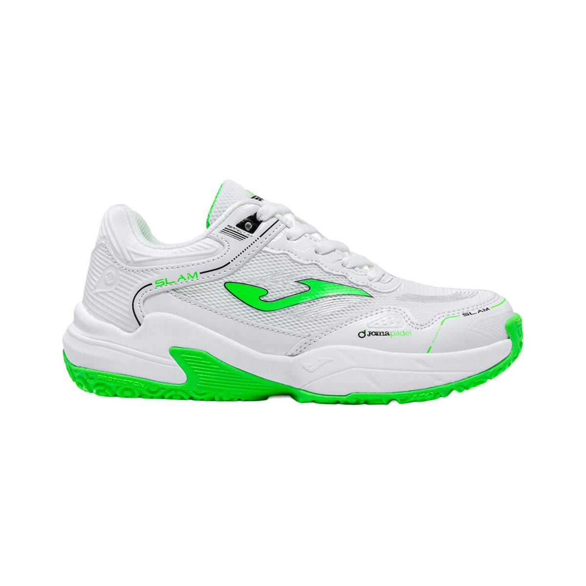 Joma Slam Chaussures padel Enfants - blanc, vert fluo