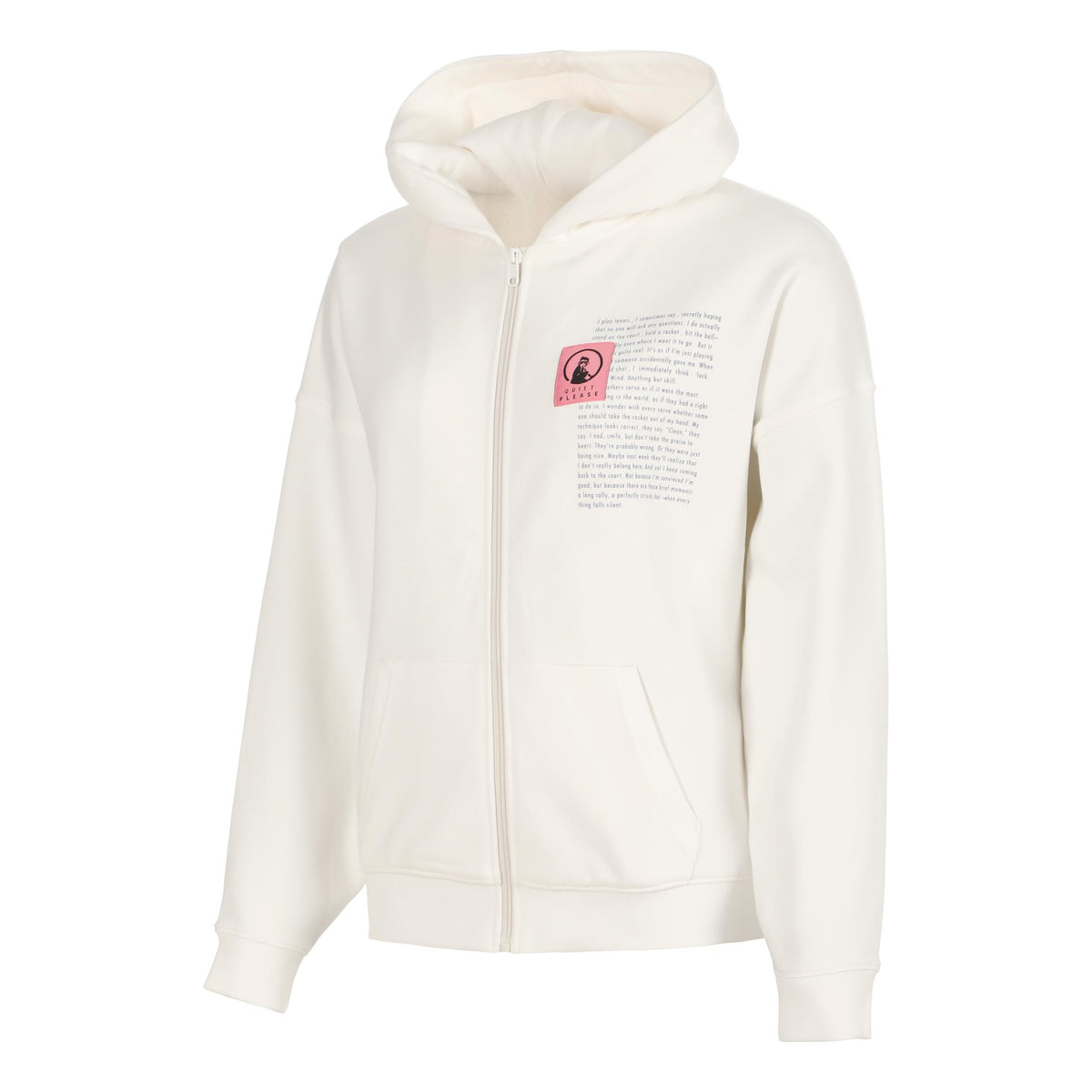 Quiet Please Thoughts Patch Oversize Gilet en coton Femmes - crème