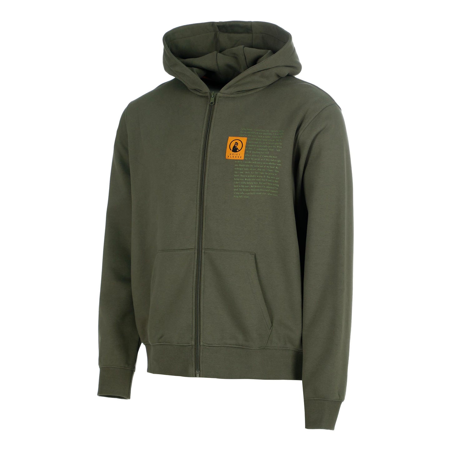 Quiet Please Thoughts Patch Loose Fit Gilet en coton Hommes - vert foncé