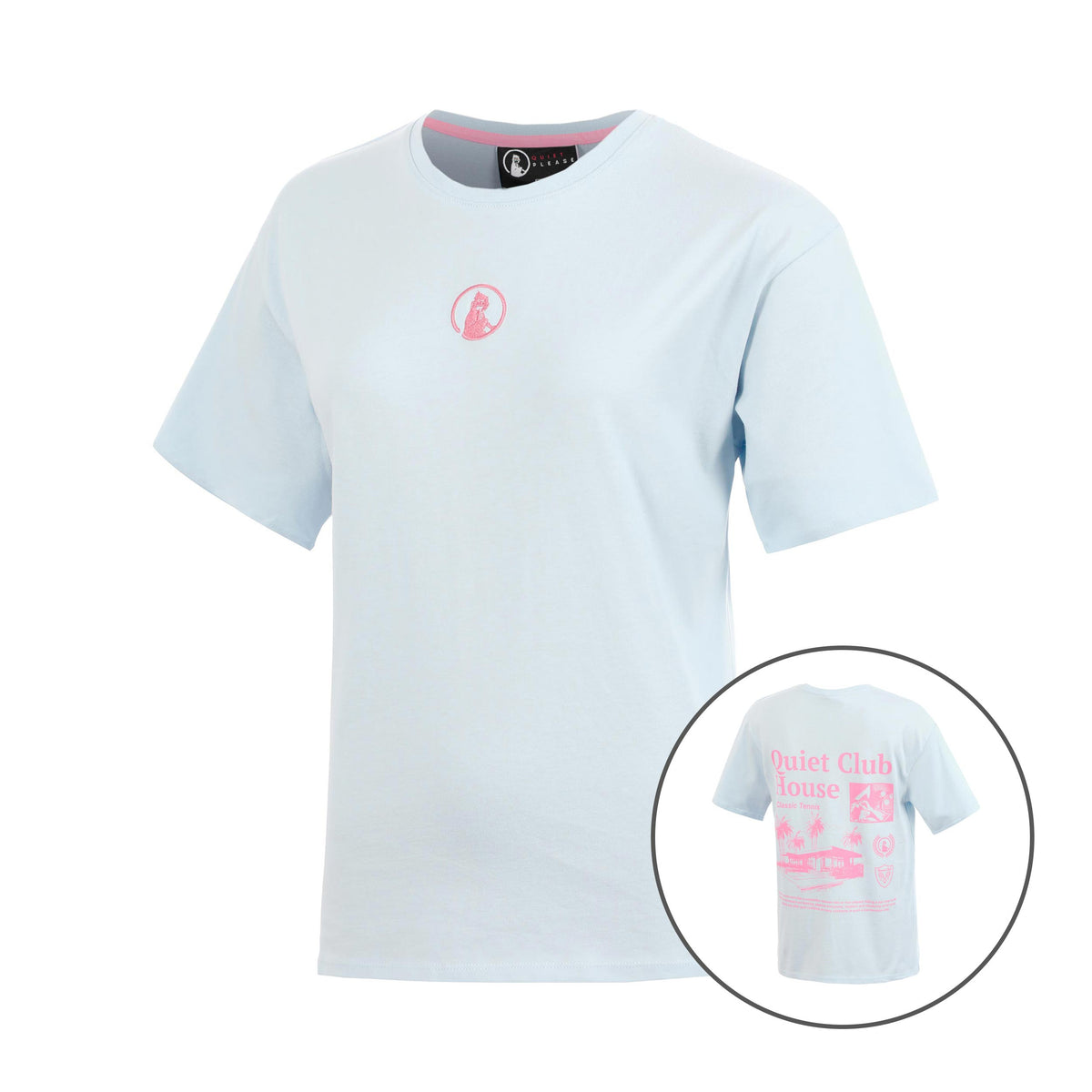 Quiet Please Club House Loose Fit T-shirt Enfants - bleu clair