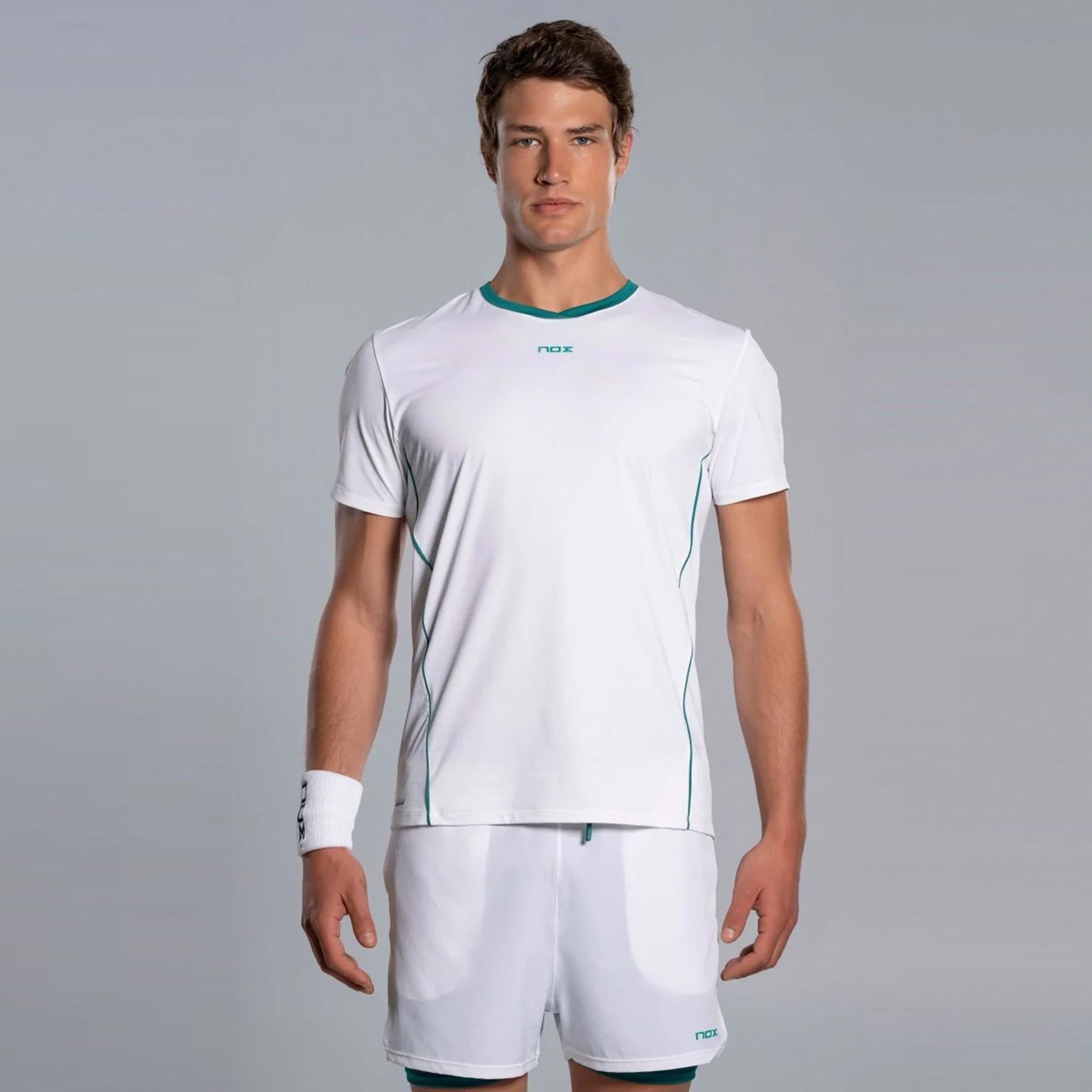 NOX Pro T-shirt Hommes - blanc, bleu-vert