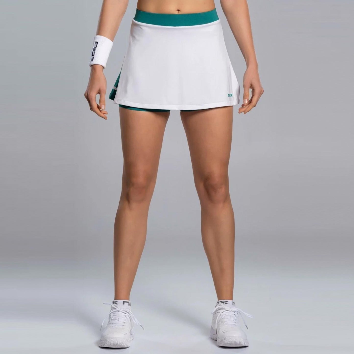 NOX Pro Jupe Femmes - blanc, bleu-vert