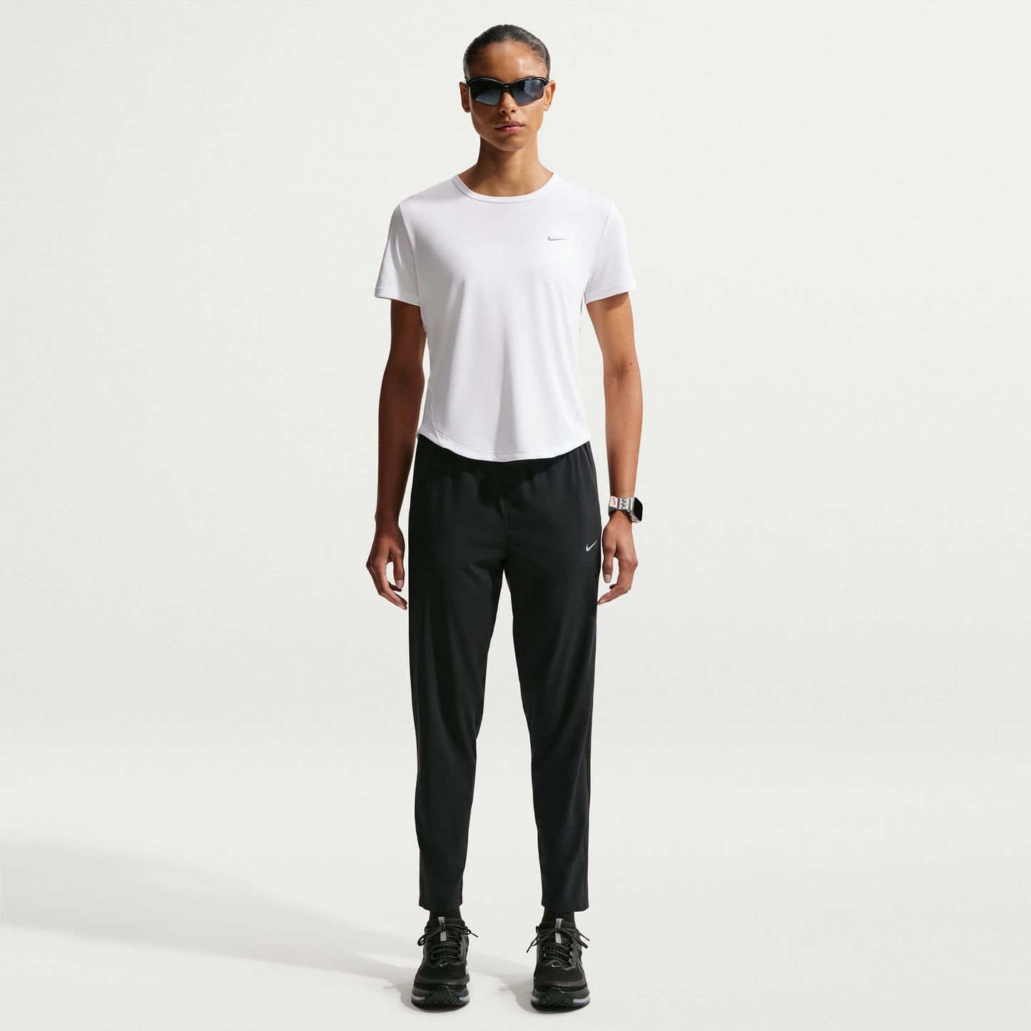 Nike Tempo  Maillot de course Femmes - blanc, argent