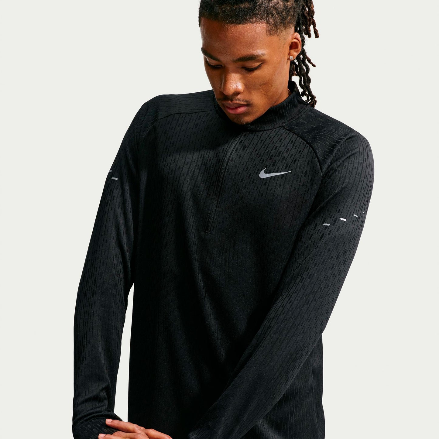 Nike Stride  Maillot de course Hommes - noir, argent