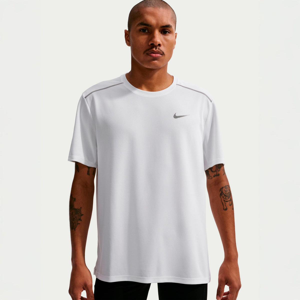 Nike Miler  Maillot de course Hommes - blanc, argent