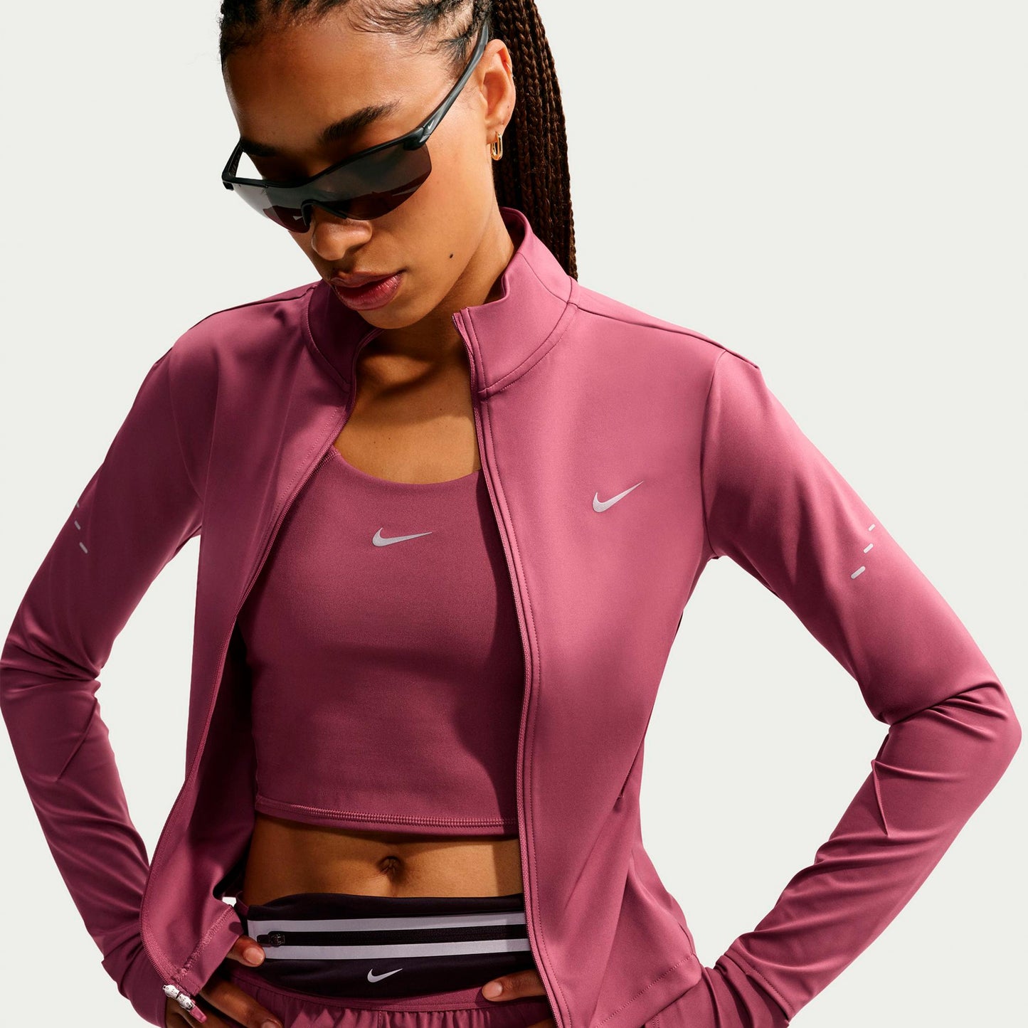 Nike Swift  Veste running Femmes - mauve, argent