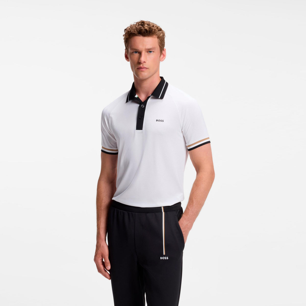 BOSS Court Polo Hommes - blanc
