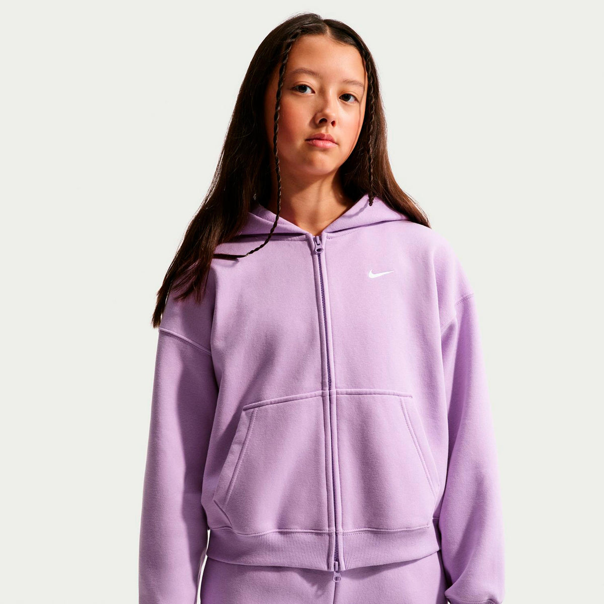 Nike Oversized Fleece Full-Zip Gilet en coton Filles - violet