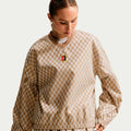 Woven Haut manches longues Femmes - beige