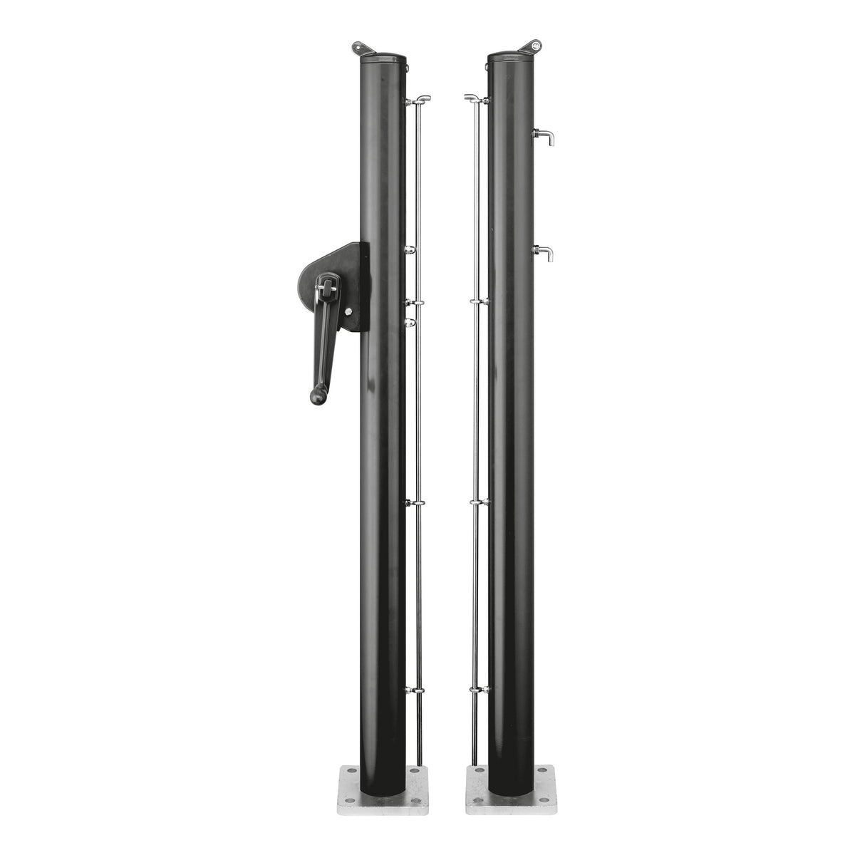 Tegra Pfosten Alu PP Ø 73 cm mit Bodenplatte Filet de pickleball - noir
