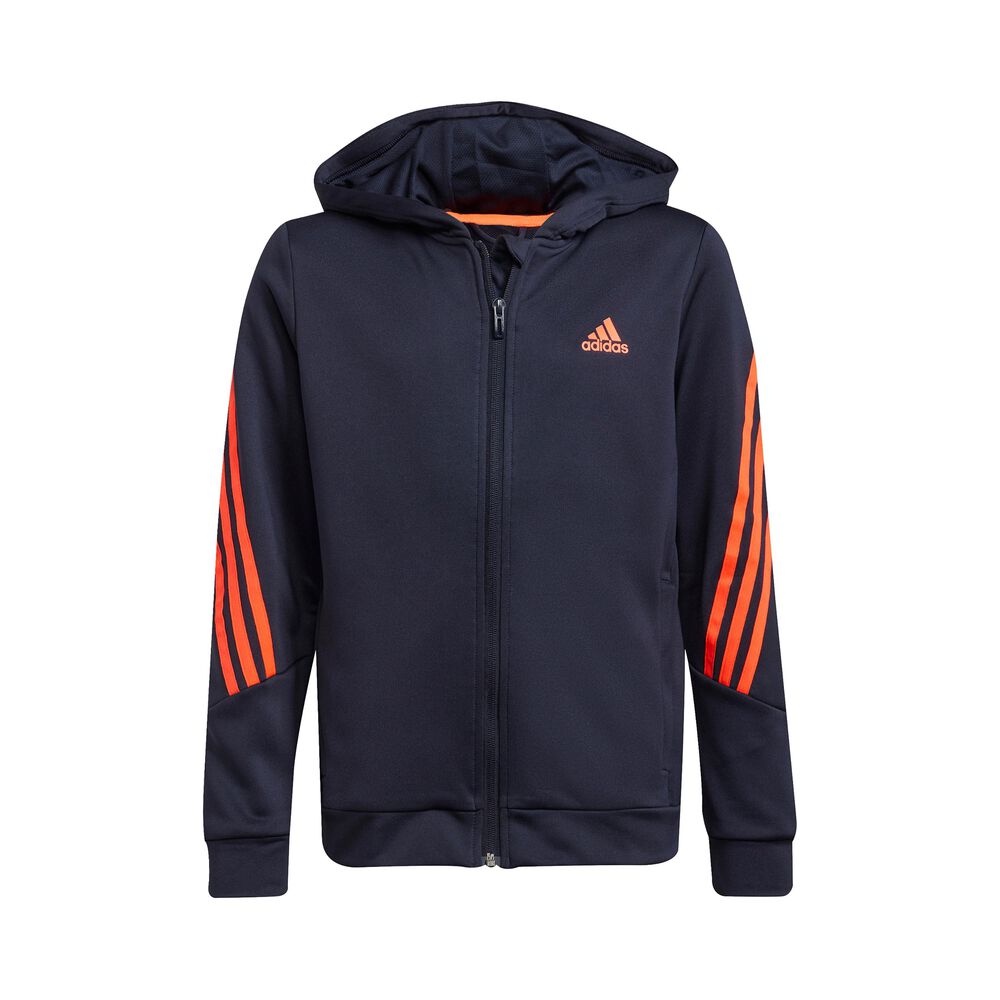 adidas AeroReady 3-Stripes Sweat à Capuche Garçons - Bleu Foncé , Rouge
