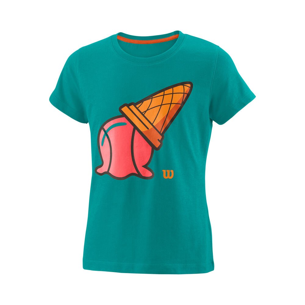 Wilson Inverted Cone Tech T-shirt Filles - Turquoise , Multicouleur