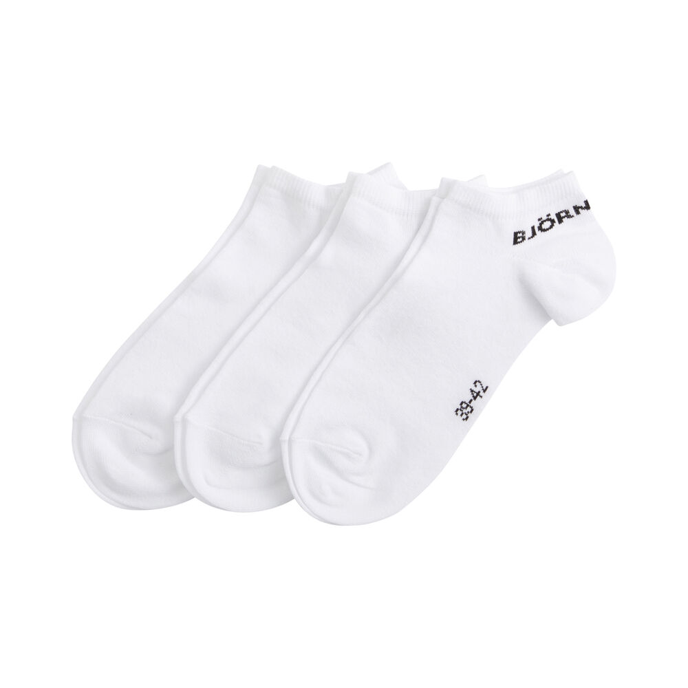 Björn Borg Solid Essential Step Chaussettes De Sport - Blanc , Noir