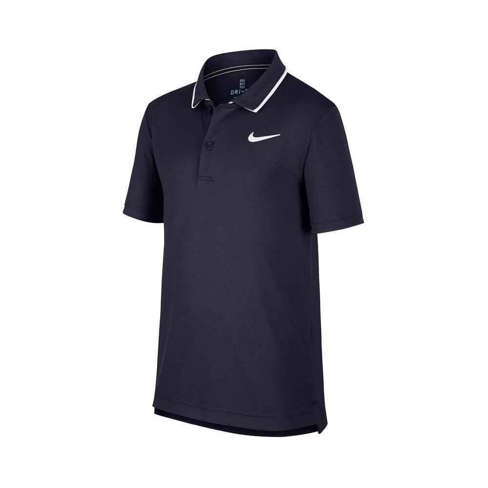 Nike Court Dri-Fit Polo Garçons - Bleu Foncé , Blanc