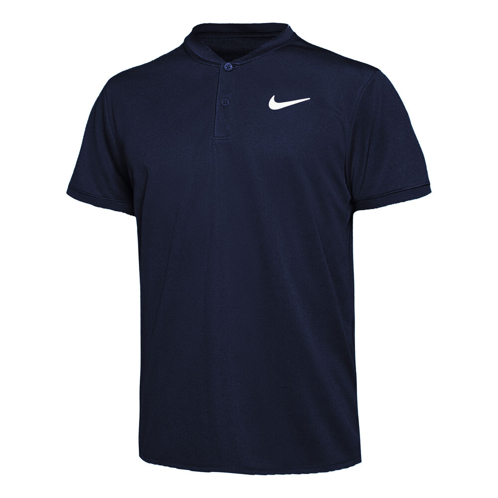 Nike Court Dry Blade Polo Hommes - Bleu Foncé , Blanc