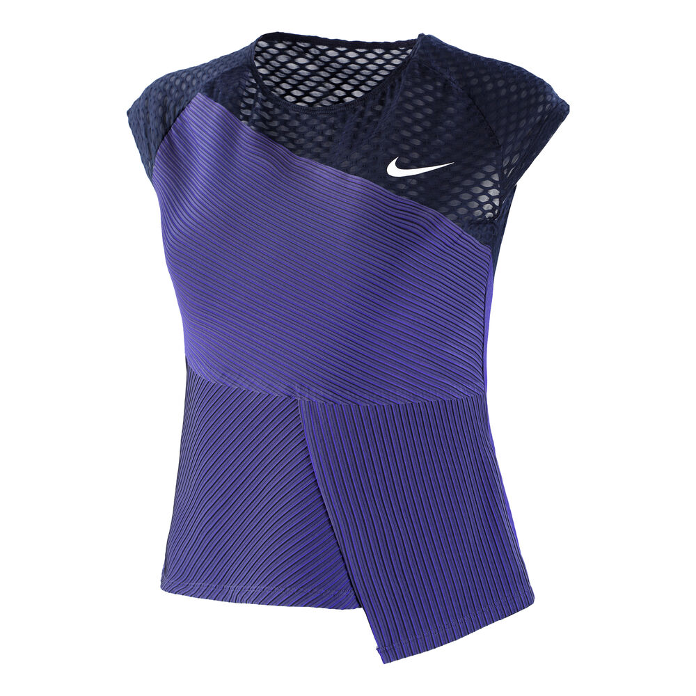 Nike Dri-Fit Advantage Slam T-shirt Femmes - Violet , Bleu Foncé