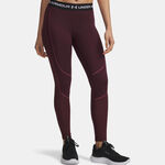 V&ecirc;tements Under Armour Under Armour ColdGear Textured Collant tight Femmes-rouge vin