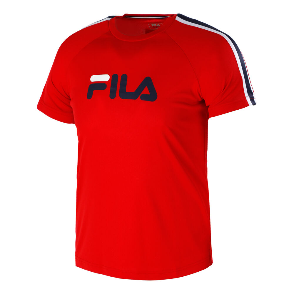 Fila Linus T-shirt Hommes - Rouge , Bleu Foncé