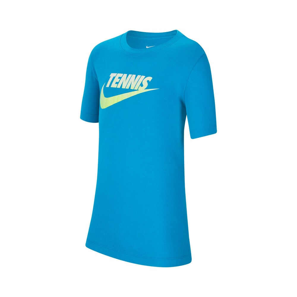 Nike Court Graphic T-shirt Garçons - Turquoise , Jaunes Fluo