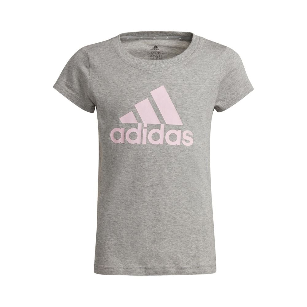 adidas Big Logo T-shirt Enfants - Gris Clair , Rosé