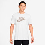 V&ecirc;tements Nike Nike Run Swoosh Maillot de course Hommes - blanc, beige