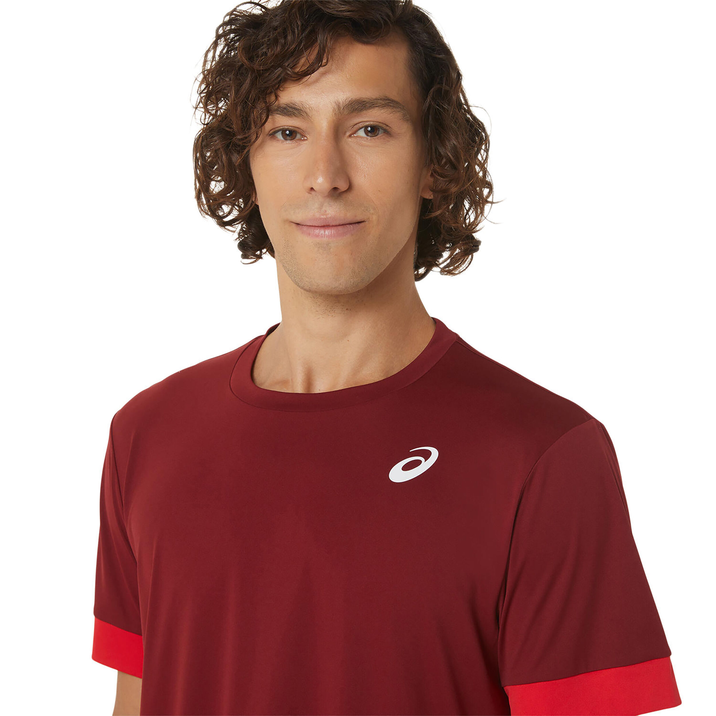 Asics t shirt rouge outlet