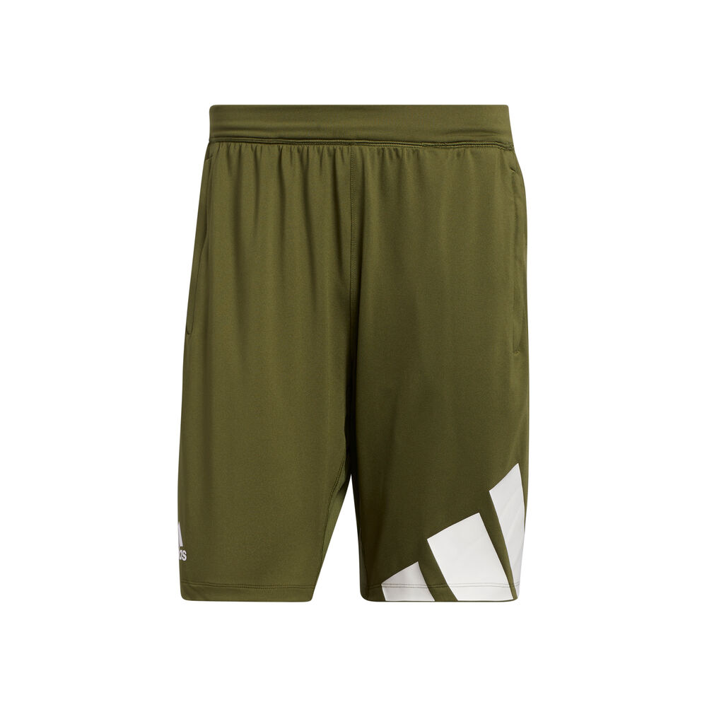 adidas 3 BAR Shorts Hommes - Vert Olive , Blanc