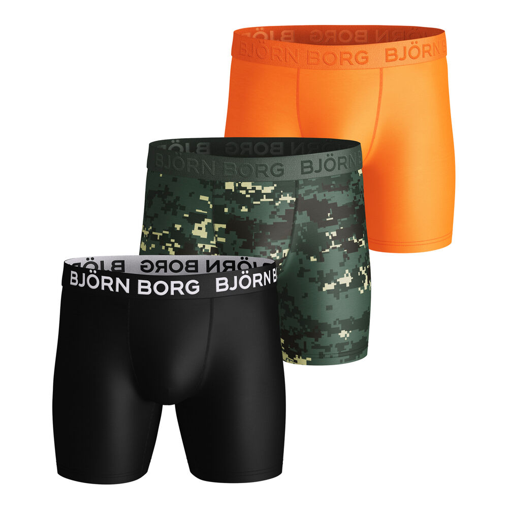 Björn Borg Digital Woodland Per Caleçon Pack De 3 Hommes - Vert , Multicouleur
