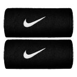 V&ecirc;tements Nike Nike Swoosh Doublewide Poignet Pack De 2 Unit&eacute;s-Noir,Blanc