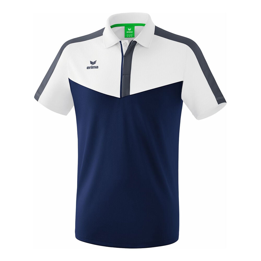Erima Squad Function Polo Hommes - Blanc , Bleu Foncé