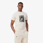 Lacoste Lacoste Signature T-shirt Hommes - blanc, multicouleur